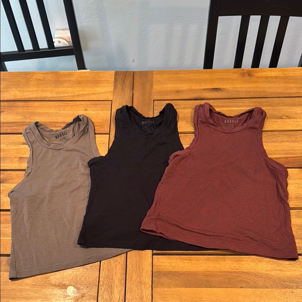 Nobull Sleeveless Crop Tank Top Green Black Brick